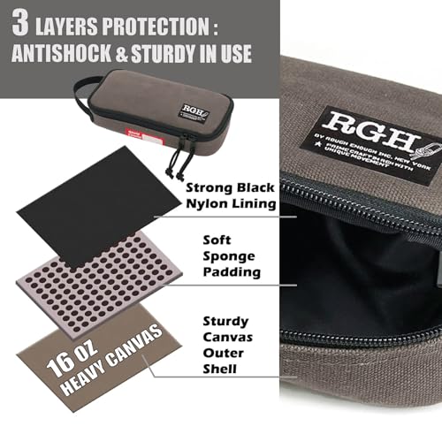 Rough Enough Small Tool Bag Pouch Canvas Portable Box Organizer Case with Zipper Handle for Motorcycle Bike