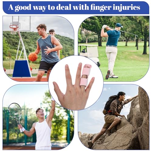 7 Pcs Finger Splint Set - Large Breathable Thumb Brace for Injury Support