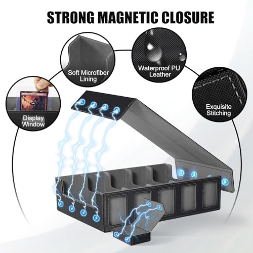 5-Row Trading Card Storage Box for 3900+ Cards with Display