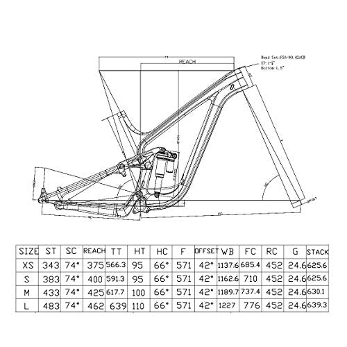 ICAN P9 Dual Suspension Carbon Mountain Bike Frame - Medium