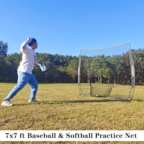 7x7FT Portable Baseball & Softball Practice Net - Black