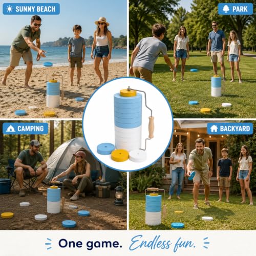 Tejo Beach Game Set – Complete 13-Disc Set with Carrying Handle