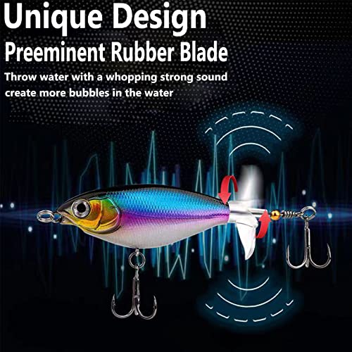 Topwater Bass Plopper Fishing Lures - 3PCS, 3.6" & 0.46oz