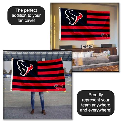 Houston Texans USA Flag 3x5 ft Grommet Polyester Sports Banner
