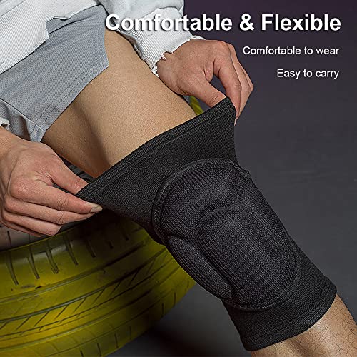 Soft Knee Pads for Work, Volleyball & Basketball - Small, Black