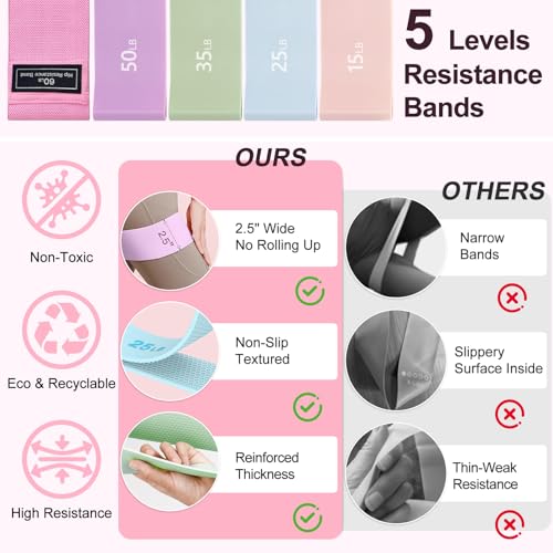 Complete Pilates Kit with Resistance Bands & Yoga Block - 18pcs Home Workout Set