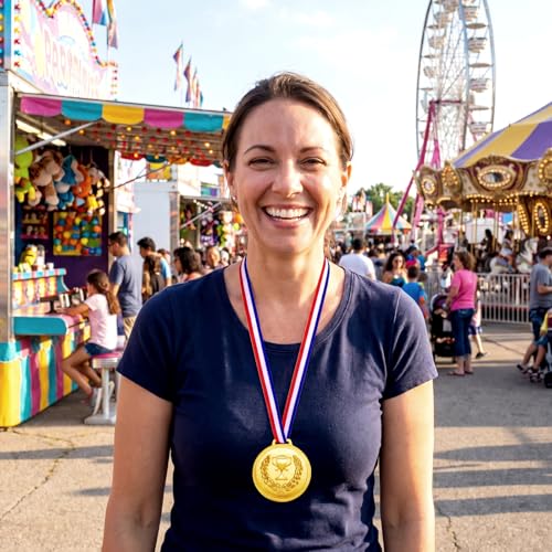 30 Gold Plastic Medals for Sports Awards - 2.36 Inch