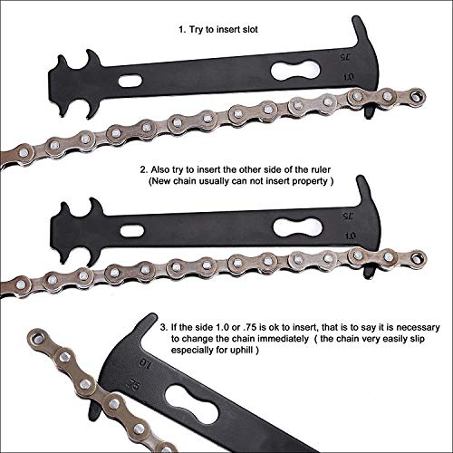 Bike Chain Tool Set with Master Link Pliers & Chain Wear Gauge for 6-10 Speed Bikes