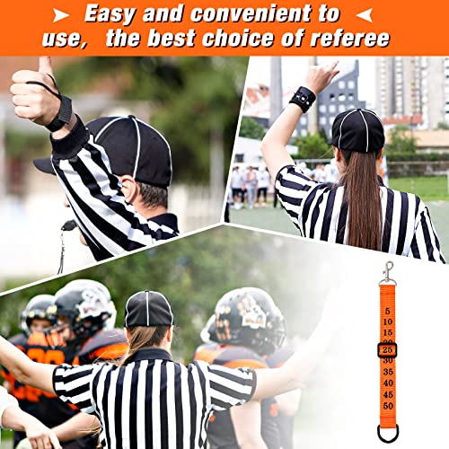 Football Referee Chain Clip - 13.5 Inch Nylon Yard Marker - Orange