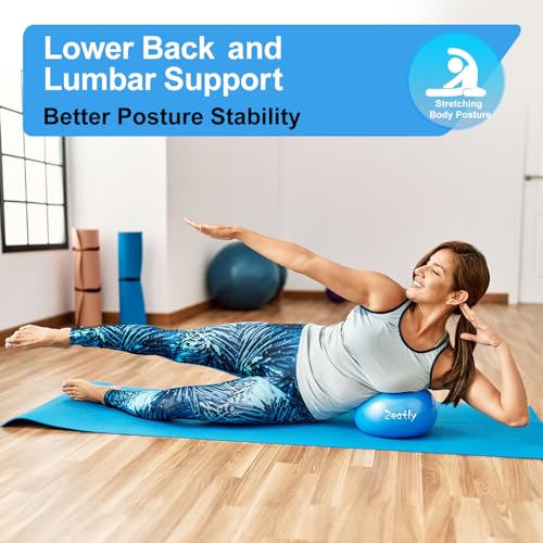 9-Inch Mini Exercise Ball for Pilates, Yoga, and Physical Therapy - Blue