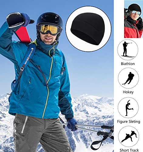 Warm Fleece Beanie Hat - Tactical Watch Cap for Youth & Men - Black