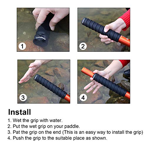 Non-Slip Silicone Paddle Grips for 30mm Paddles - Blue-Green