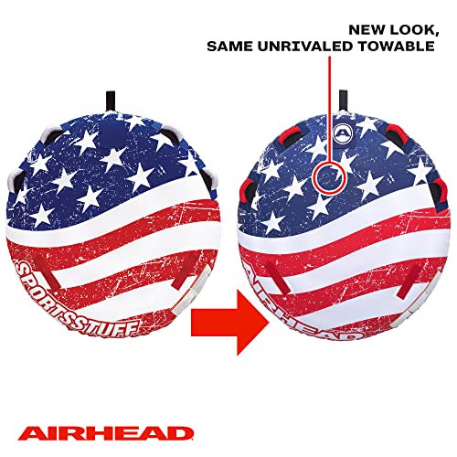 Towable Tube for Boating - Stars & Stripes 1 Rider with Nylon Cover