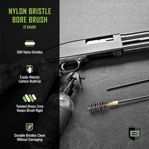 Nylon Bore Brush for Gun Cleaning - 12 Gauge / Black
