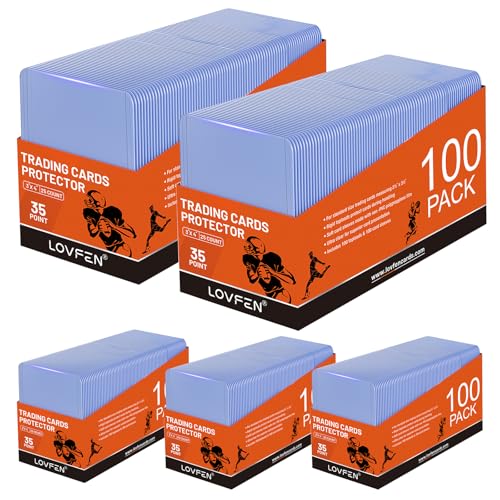 Lovfen 500 Toploaders 35PT Hard Plastic Card Sleeves for Baseball Trading Cards - Clear, Rigid Protection