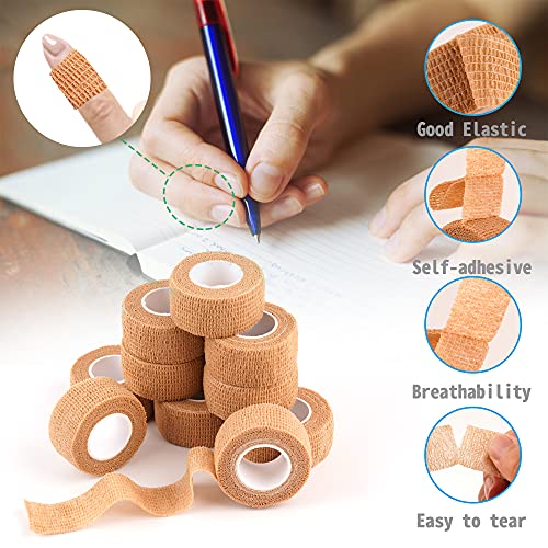24 Pack Self Adherent Cohesive Wrap Bandages 1 Inches X 5 Yards,First