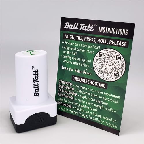 Ball Tatt Palm Tree Golf Ball Stamp - Self-Inking Waterproof Marker for Golfing, Quick-Dry & Reusable