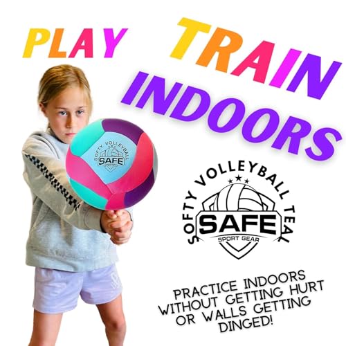 Softy Volleyball - Pain-Free Kids Indoor Ball - Teal
