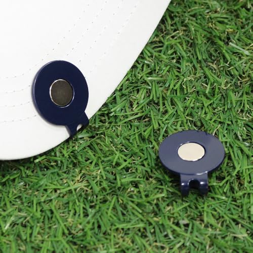 Magnetic Golf Hat Clip Ball Marker Holder - 2 Pack - Dark Blue