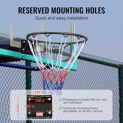 Portable Basketball Hoop with 18-Inch Rim - Wall Mounted