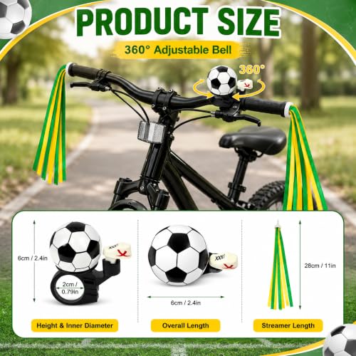 Kids Bike Bell with 2 Bright Streamers - Black