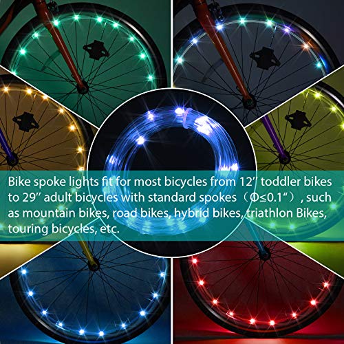 Waybelive LED Bike Wheel & Frame Lights Tube Version Waterproof for Night Cycling