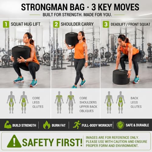 Heavy Duty Unfilled Workout Sandbag for Strength Training - 50LB, 100LB, 150LB