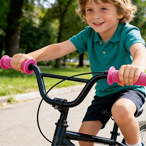 Kids Bike Handlebar Grips - Non-Slip Soft Rubber, 2 Pairs