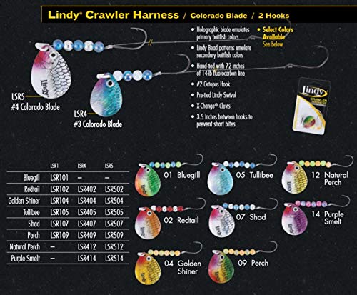 Colorado Blade Crawler Harness Spinner Fishing Lure - Perch #3