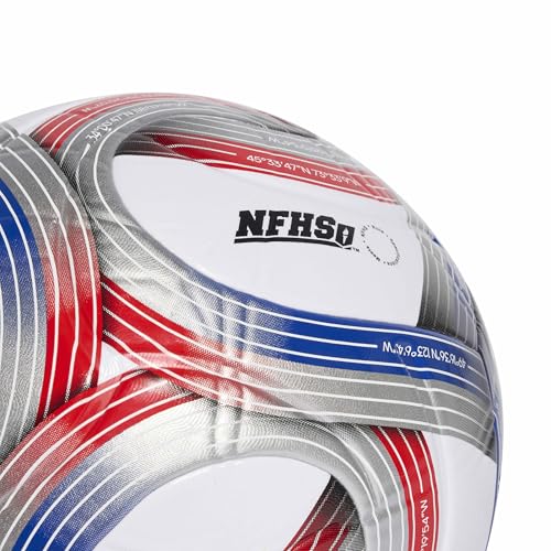 Game-Ready MLS Soccer Ball - White/Team Royal Blue/Red/Silver Metallic
