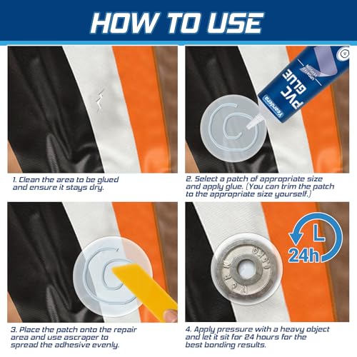 Air Mattress Repair Kit - Waterproof Vinyl Adhesive for Inflatables