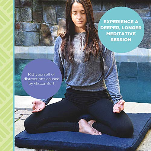 Meditation Cushion Set - Organic Buckwheat Zafu & Zabuton - Oval Combo Burgundy