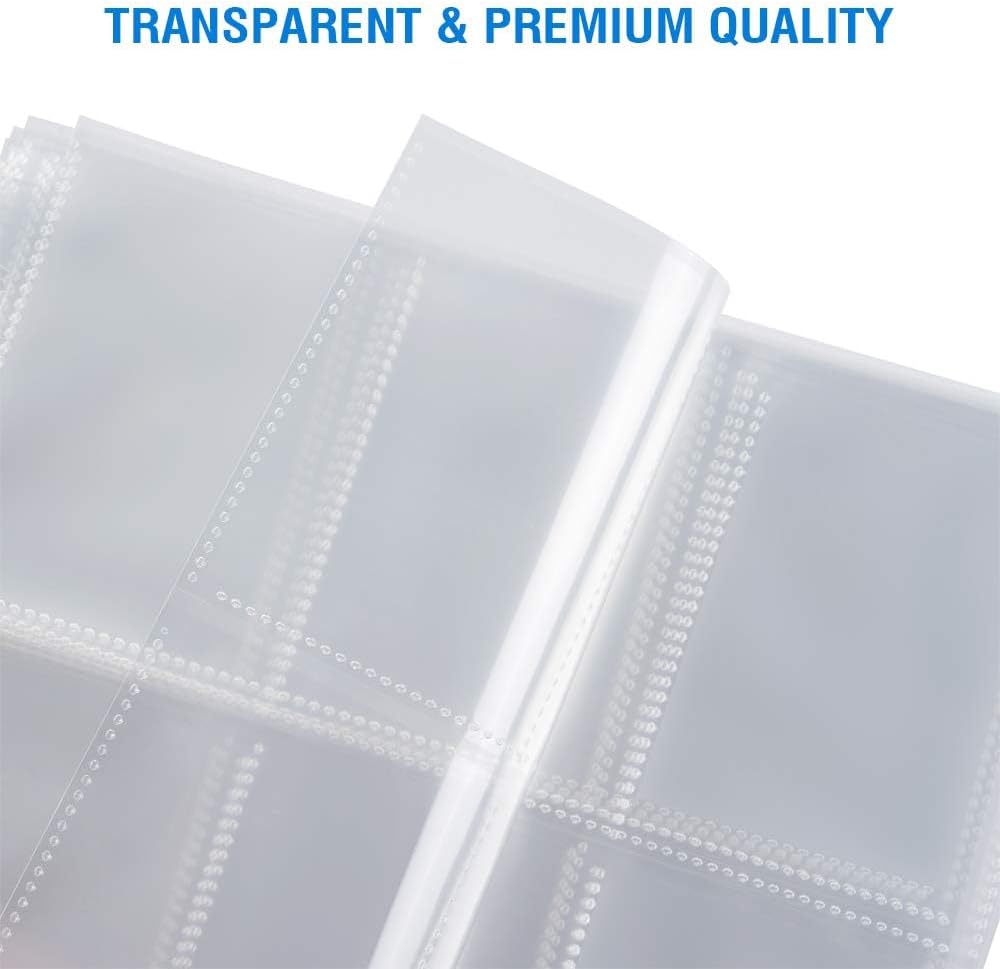 Sooez 9 Pocket Page Protectors - 60 Pack Trading Card Sleeves for 3 Ring Binders | Ideal for Sports & Collectible Cards