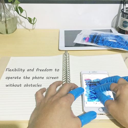 Large Disposable Nitrile Finger Cots, Non-allergenic No Powder