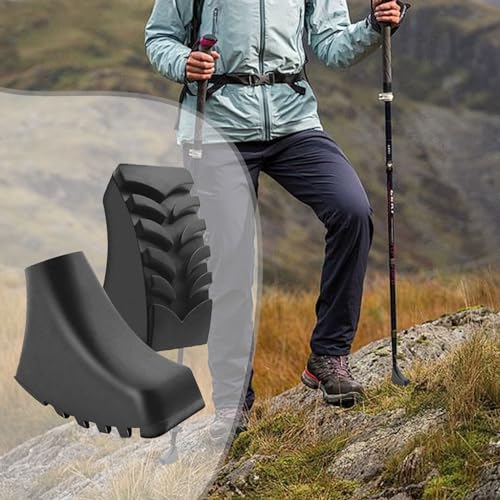 6 Pcs Replacement Cane Tips - Anti-Slip Hiking Pole Shoes