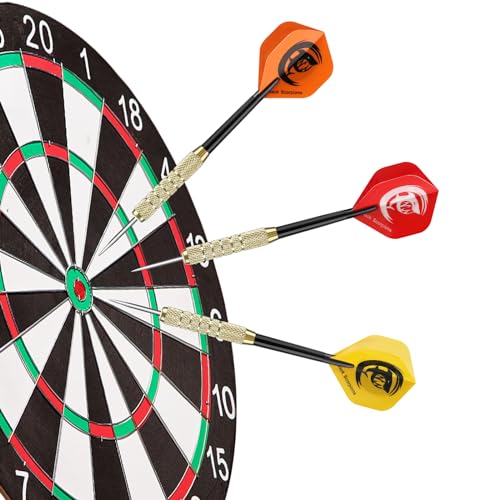 18G Steel Tip Darts Set - 18 Pack Metal Tips for Dartboard