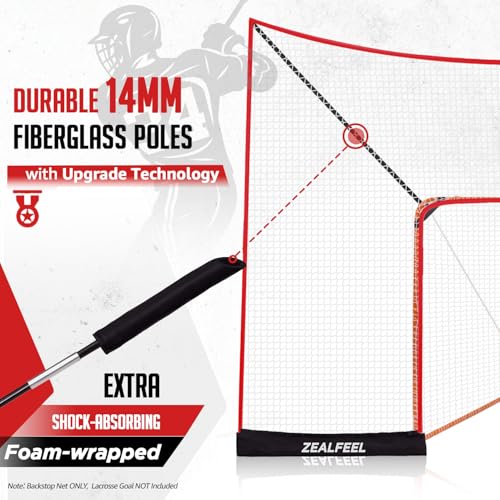 Lacrosse Backstop Net 14x10FT - Extra-Large Shooting Coverage
