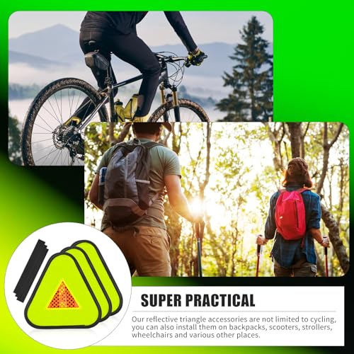 Reflective Yield Safety Triangle Sign - 7 Inch for Bikes