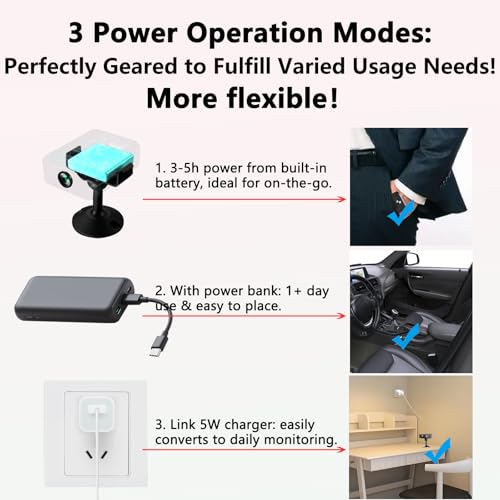 Only 5/8IN! Hidden Camera, with Audio, 4K Mini Small Camera, 64GB SD Card Included! Spy Hidden Cameras for Home Indoor, Spy Cam with Night Vision & Motion Detection, Baby Monitor Small Mini Wireless