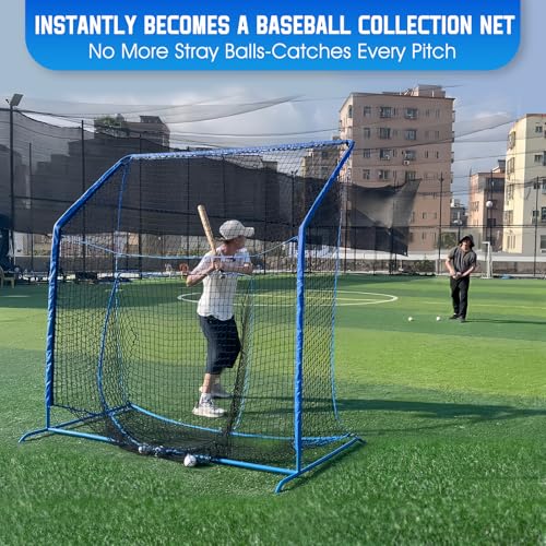 7x7FT Baseball Softball Net with Blocking System for Practice