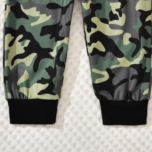 Toddler Boys Camouflage Hoodie Sweatshirt & Pants Outfit - 3-4T