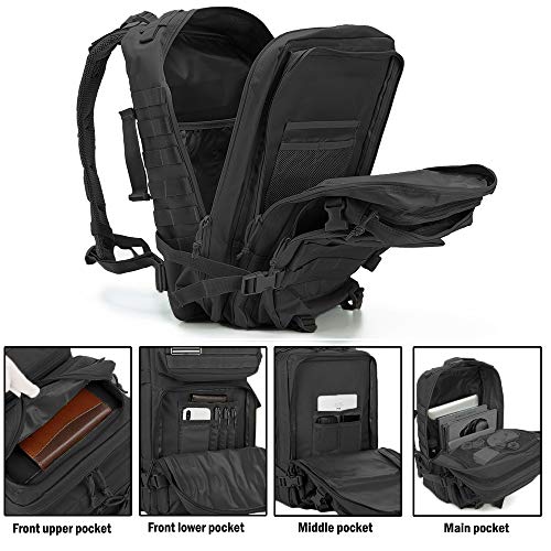 Military Tactical Backpack 45L Molle Assault Pack for Hiking