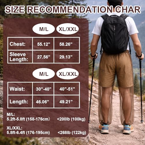 Aventik No-See-Ums Fine Mesh Mosquito Pants X-Large-XX-Large