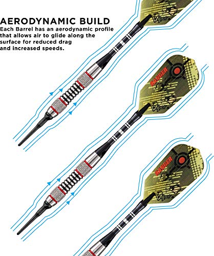 Viper Ranger 80% Tungsten Soft Tip Darts - 18g, Precision Dart Set
