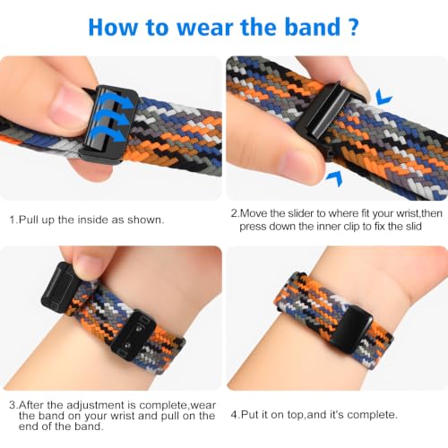 Magnetic Stretchy Band for Fitbit Versa 4/3 & Sense - Camouflage Colors
