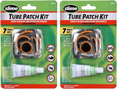 Rubber Patch Kit - 7-Piece Set with Glue and Scuffer (Pack of 2)