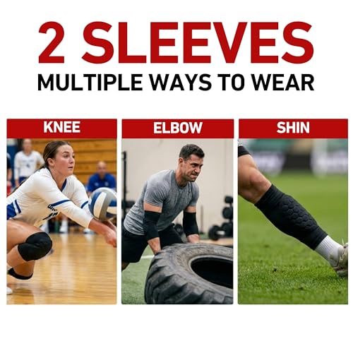 McDavid Black Small Moisture-Wicking HEX Knee Sleeves for Women & Men, Elbow & Shin Protection