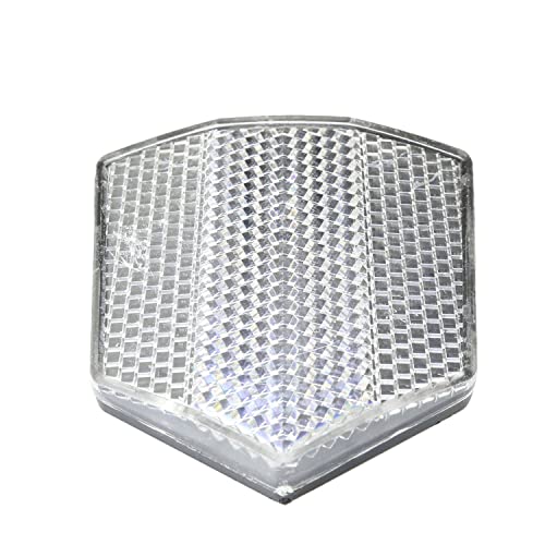 Reflective Bicycle Mount Warning Light - White Safety Reflector