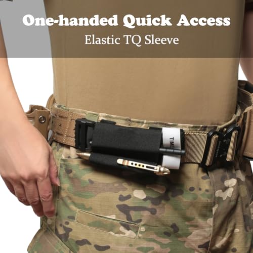 2 Pack Tactical Tourniquet Holder - Elastic Duty Belt Sleeve