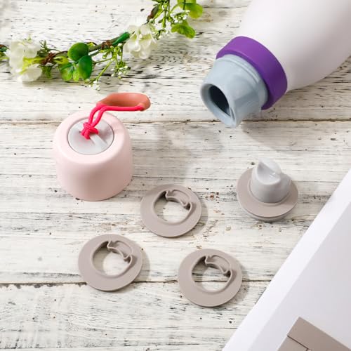 Silicone Replacement Stoppers for 18oz 24oz Water Bottles - Gray, 4 Pack